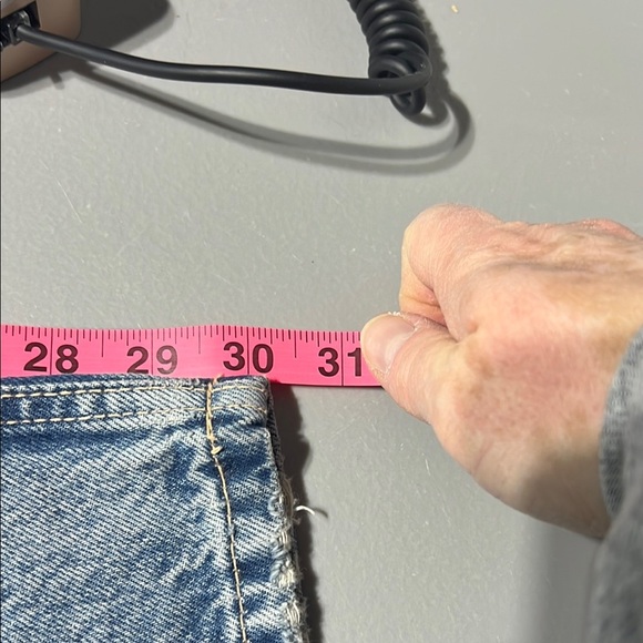 Zara Classic Blue High Waist Straight Leg Jeans Size 10 Denim School Minimalist - Picture 12 of 15